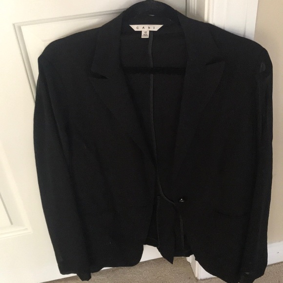 CAbi Jackets & Blazers - CABI BLACK BLAZER WITH SHEER SLEEVES CAbi Jackets & Blazers - CABI BLACK BLAZER WITH SHEER SLEEVES